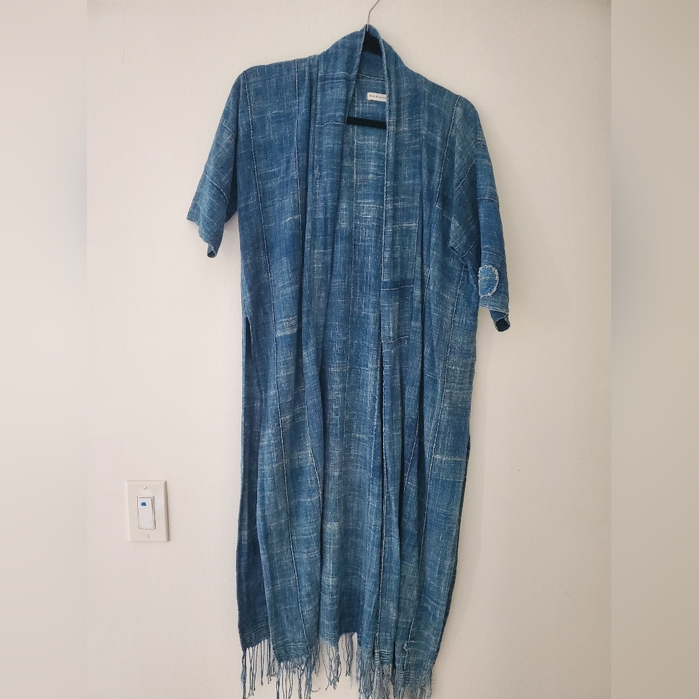 Mira Blackman wabi sabi indigo tassel jacket